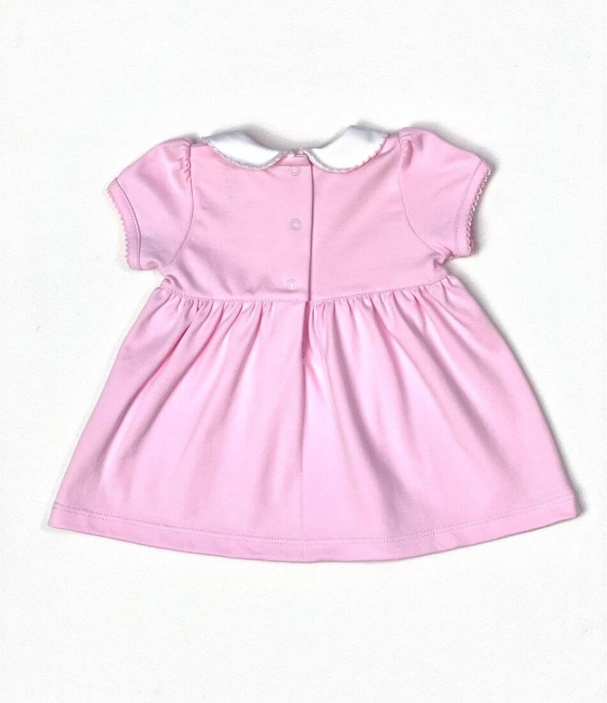 Baby Girl Pima Cotton Pink Dress by Baby Owl Kids