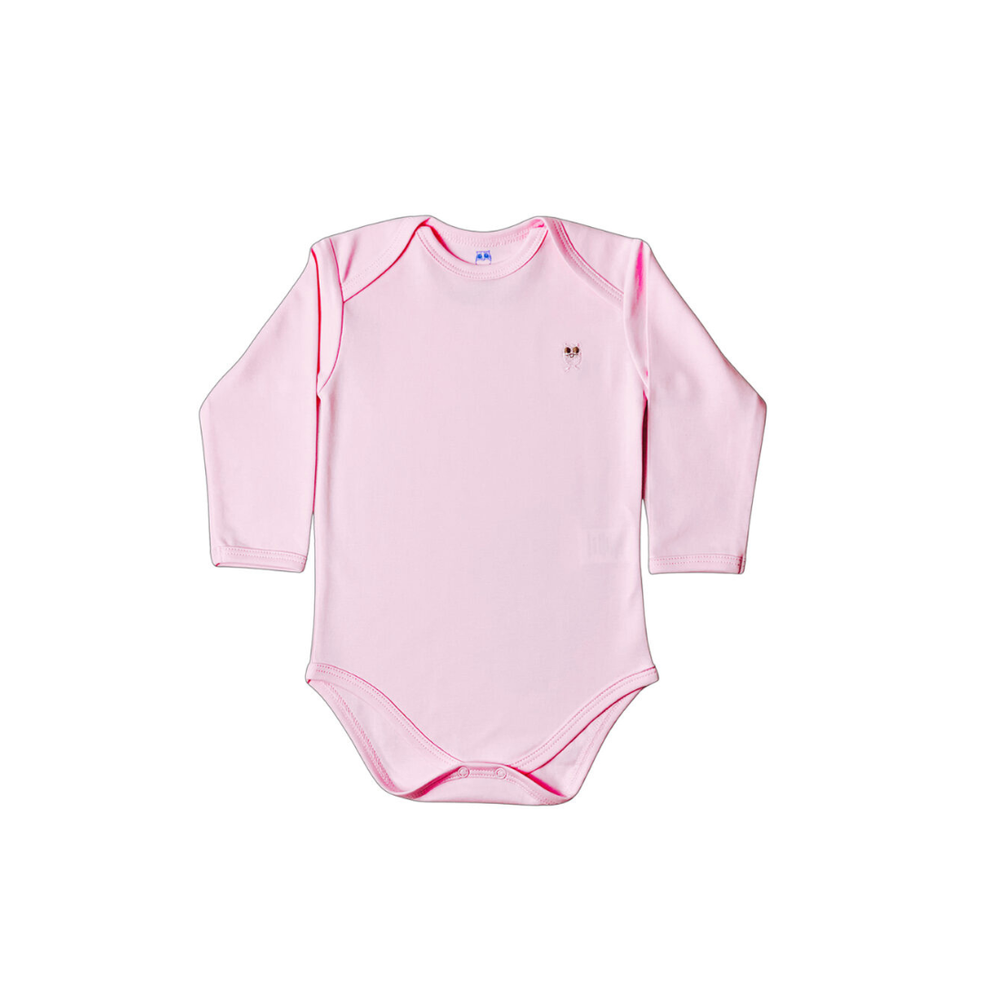 Pima Cotton Long Sleeve Envelope Pink Onesie by Baby Owl Kids