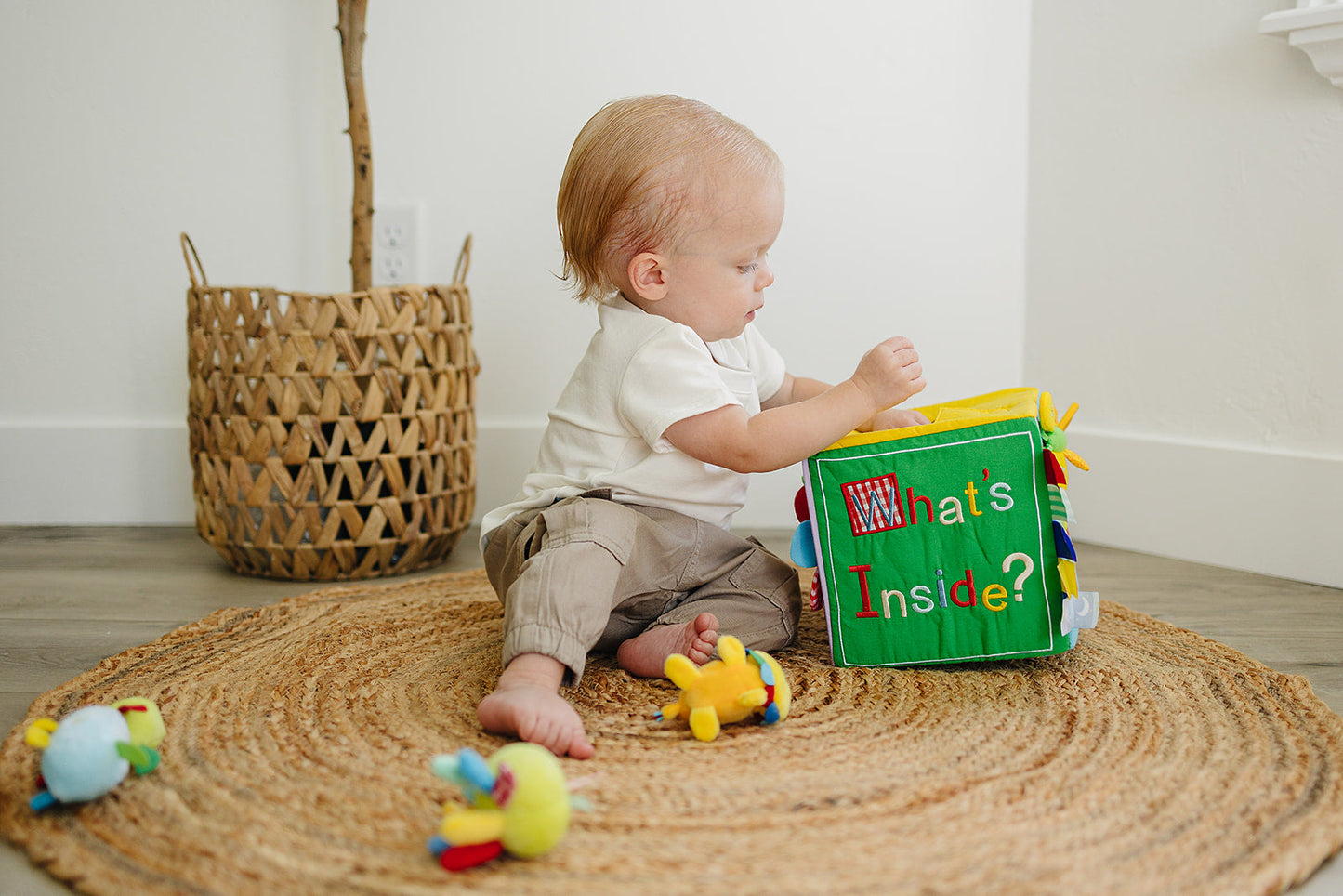 Baby Surprise Box What's Inside Box with Colorful Sensory Baby Toys