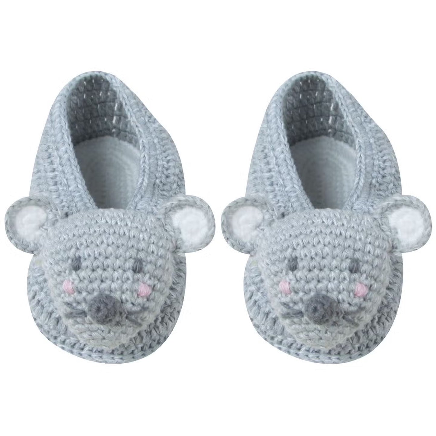 Crochet Mouse Baby Booties by Albetta