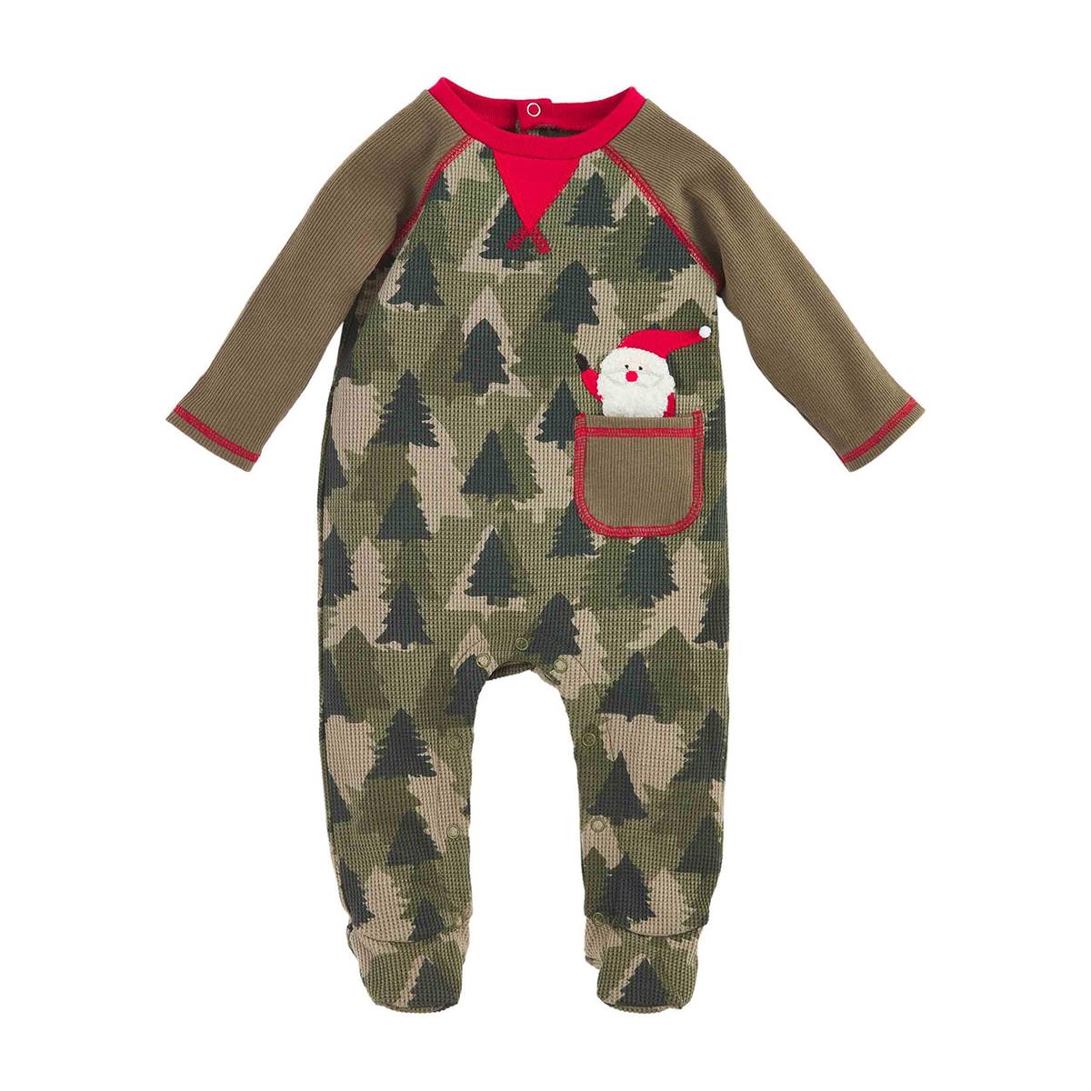 Santa Tree Camo Baby Sleeper by Mudpie