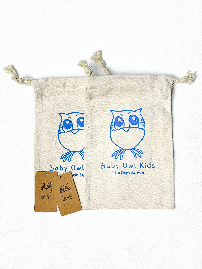 2 PC Pants Set Blue Owl Pima Cotton Pajamas by Baby Owl Kids