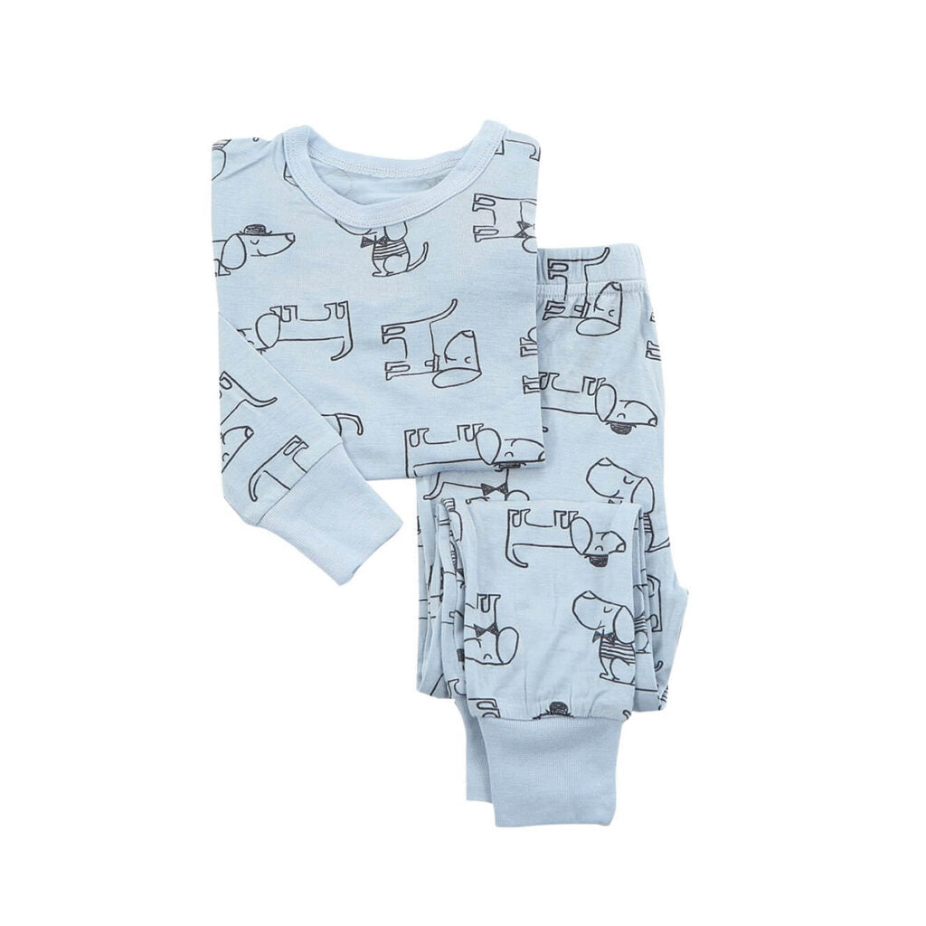 Bamboo Kids' Pajamas – Dog Print by Silkberry Baby