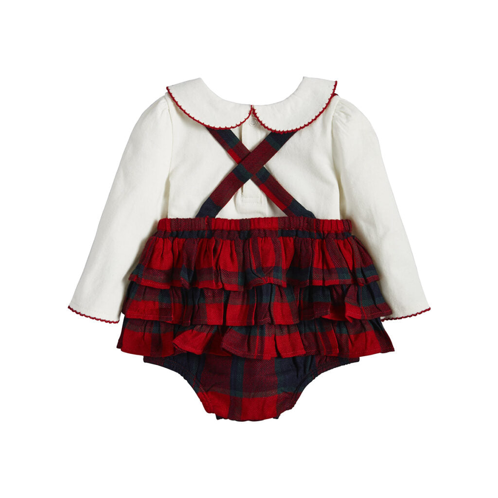 Tartan Pinafore Baby Set by Mudpie