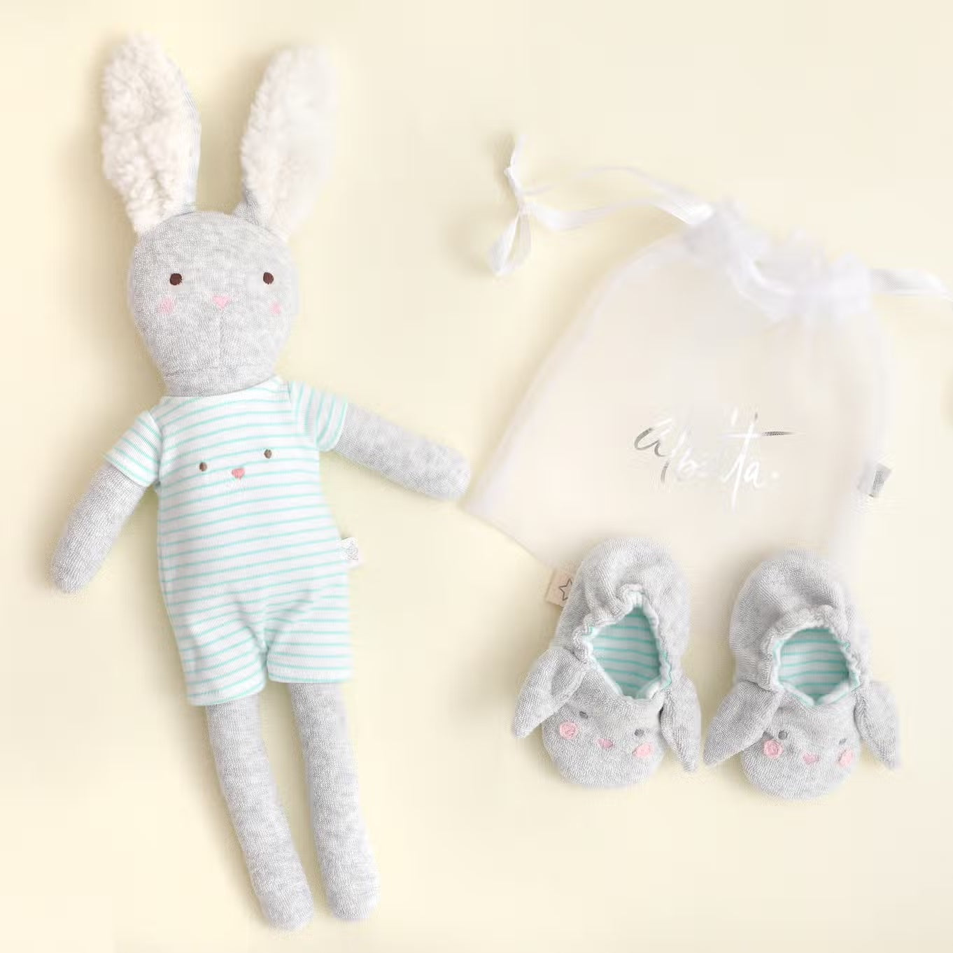 Fuzzy Bunny Baby Booties by Albetta