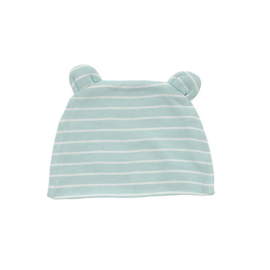 Organic Cotton Baby Beanie with Ear Arctic Blue by Silkberry Baby