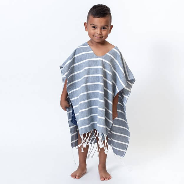 Bondi Organic Cotton Kids Beach Poncho by Zestt Organics