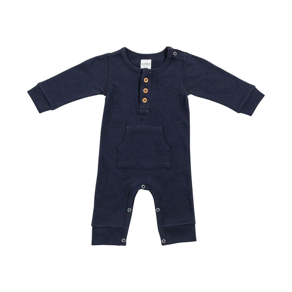 Organic Cotton Everyday Long Romper by Zestt Organics