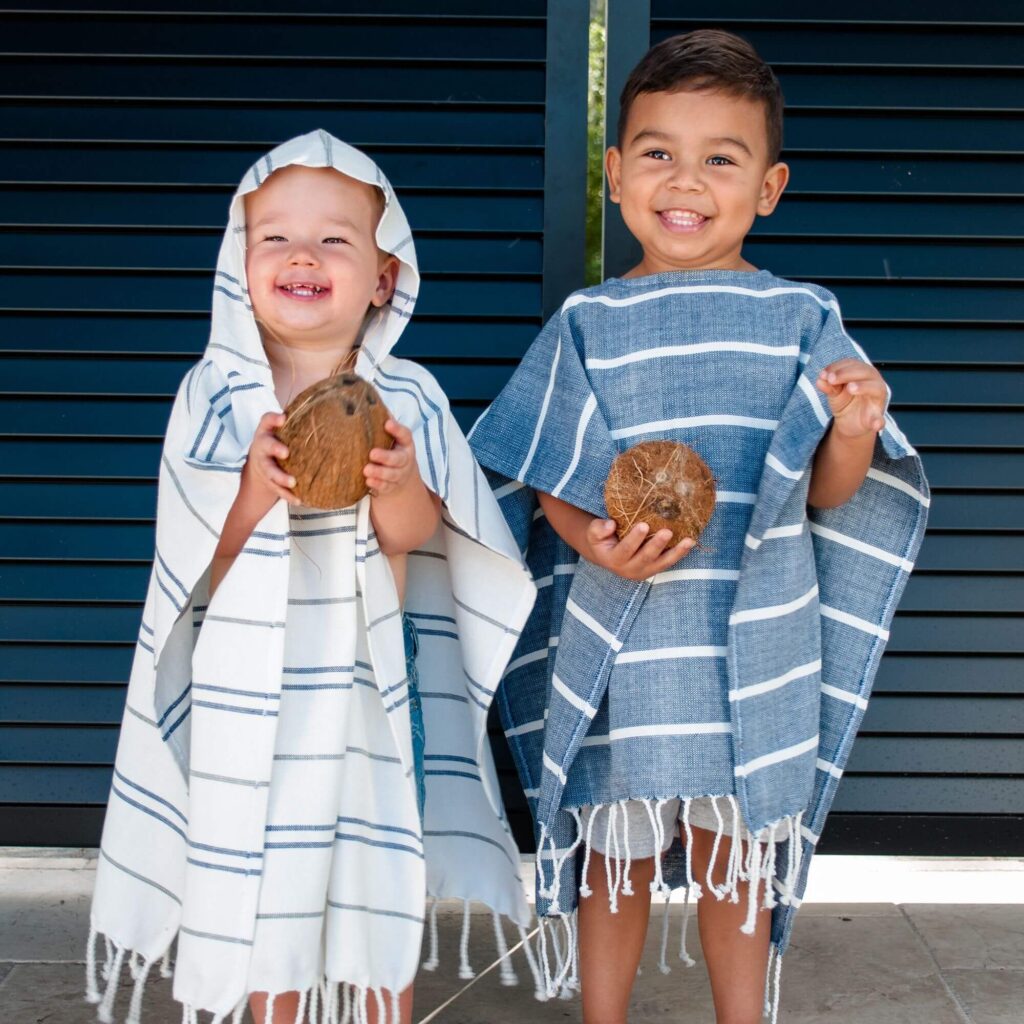 Bondi Organic Cotton Kids Beach Poncho by Zestt Organics