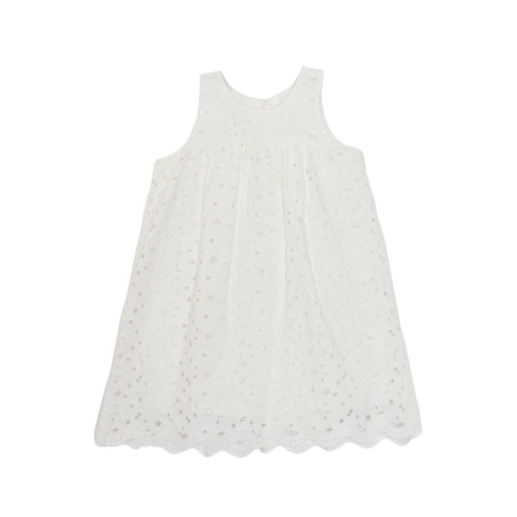 Girl Dress White Flower Shift by Isobella And Chloe