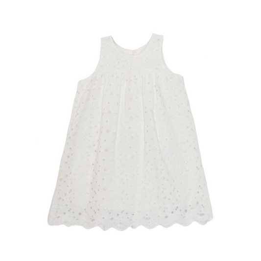 Girl Dress White Flower Shift by Isobella And Chloe