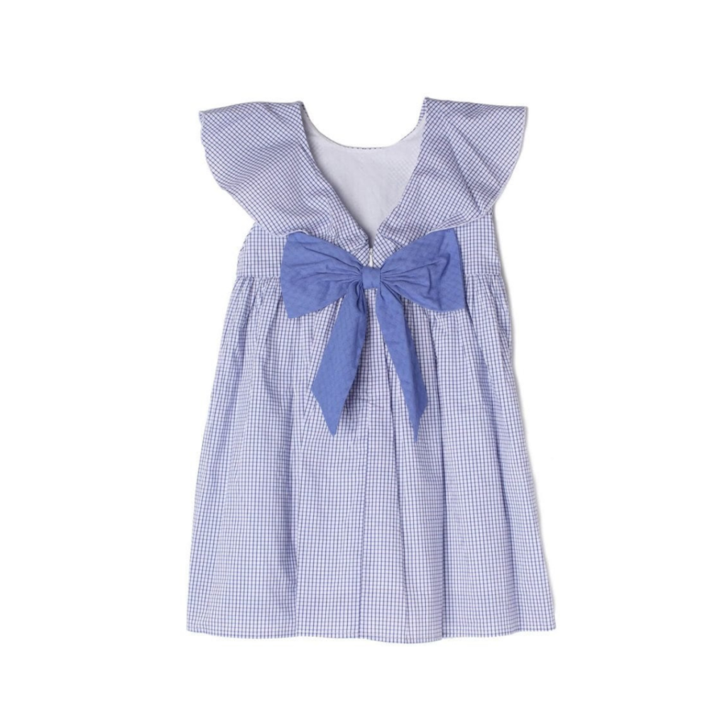 Purple Bow-Back Woven Girl Dress by Mabel+Honey