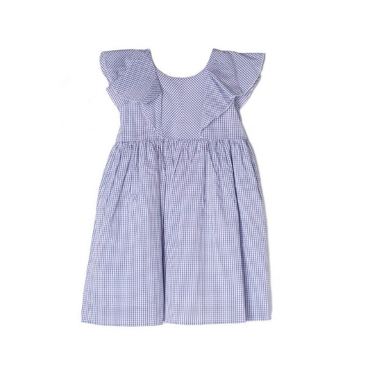 Purple Bow-Back Woven Girl Dress by Mabel+Honey