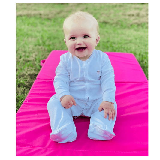 Pima Cotton White with Pink Dots Baby Footie/Romper by Baby Owl Kids