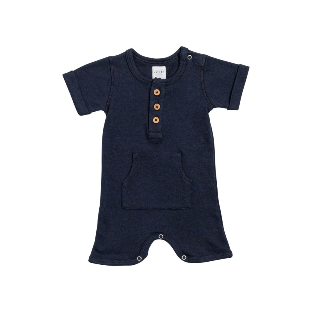 Organic Cotton Everyday Short Romper by Zestt Organics