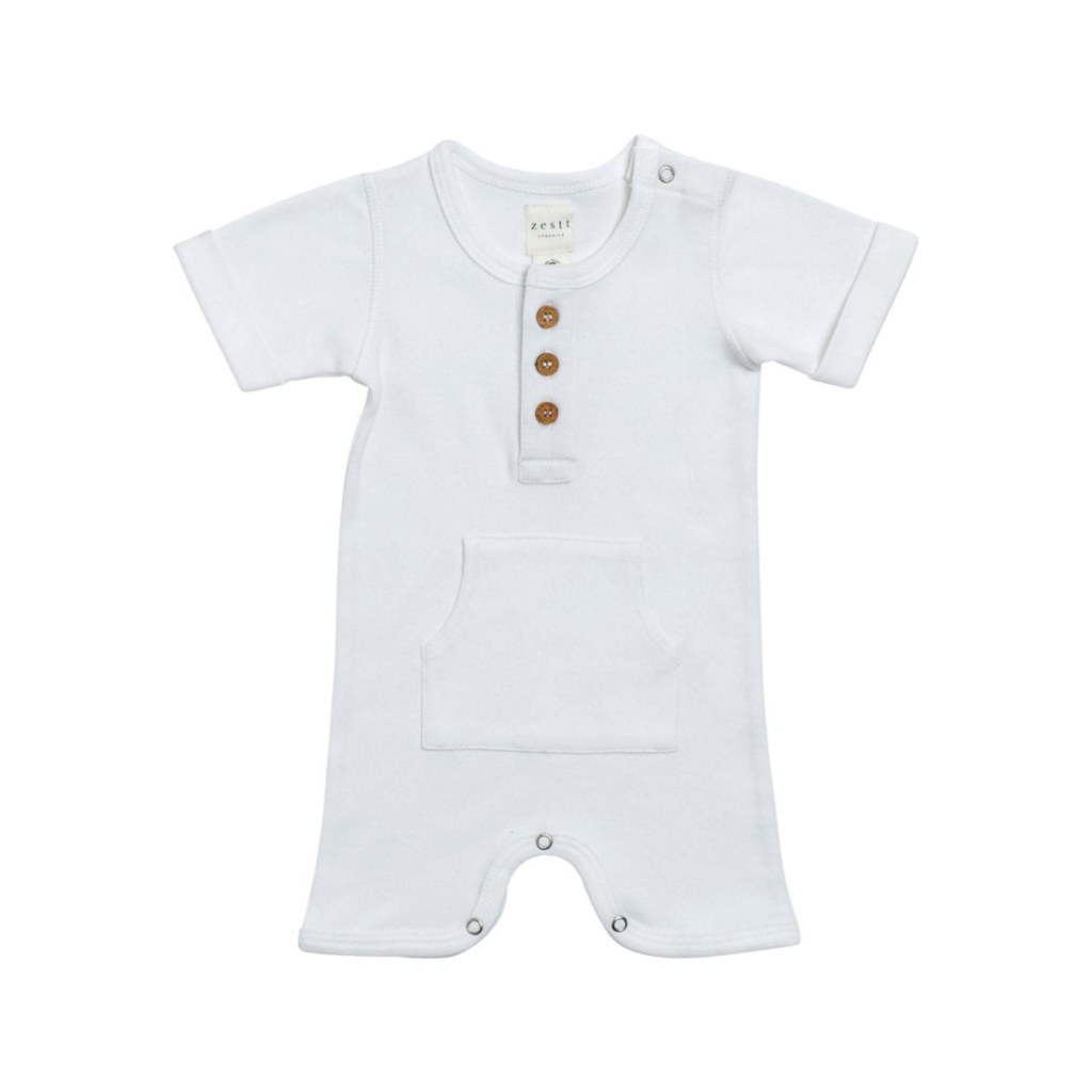 Organic Cotton Everyday Short Romper by Zestt Organics