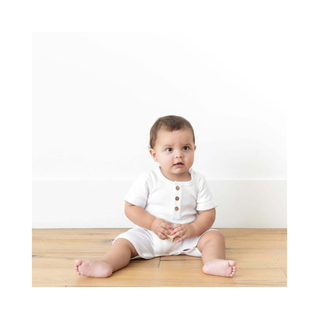 Organic Cotton Everyday Short Romper by Zestt Organics