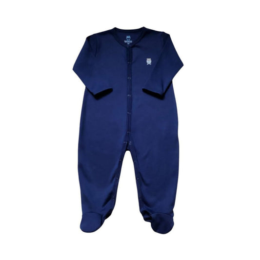 Pima Cotton Navy Basic Footie/Romper by Baby Owl Kids