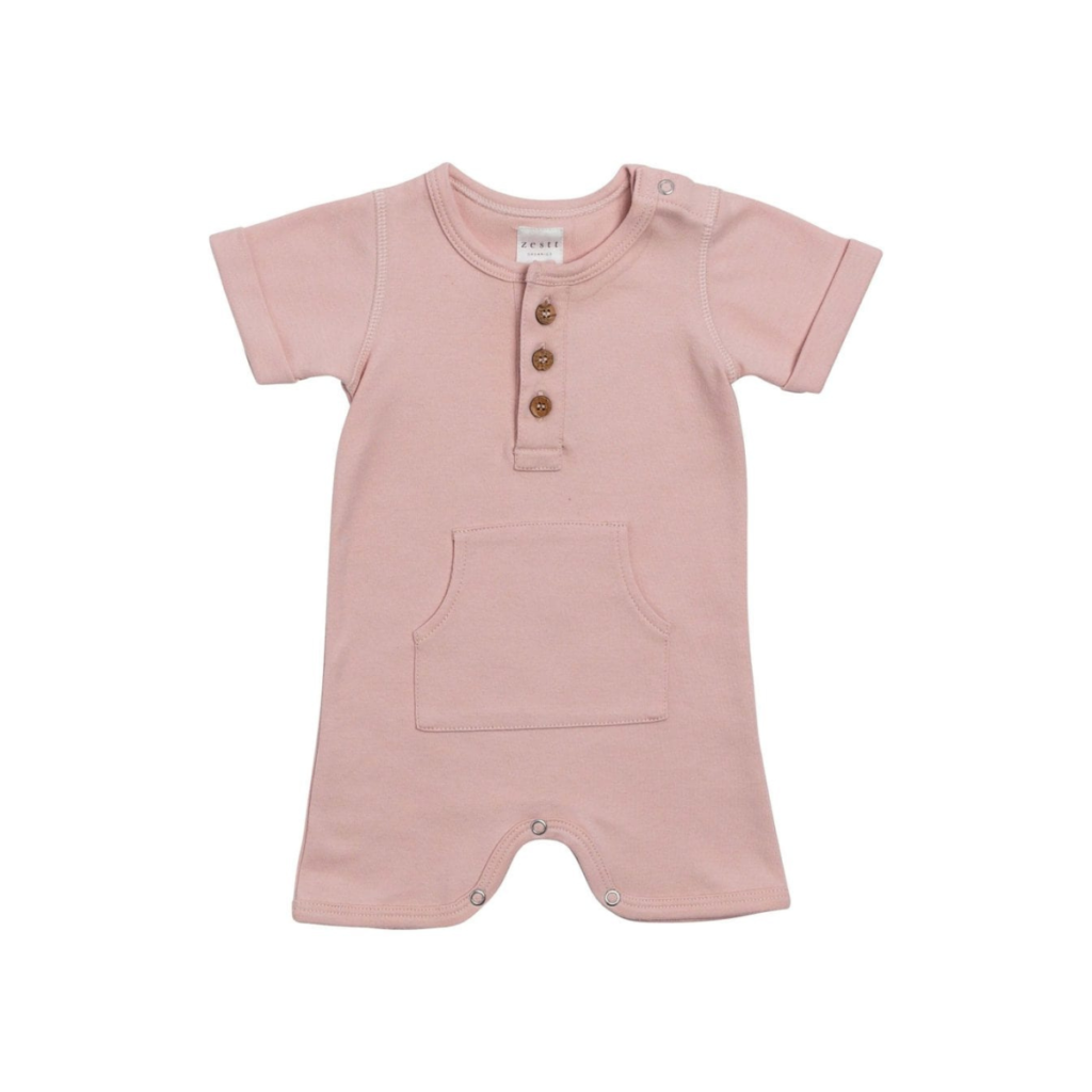 Organic Cotton Everyday Short Romper by Zestt Organics