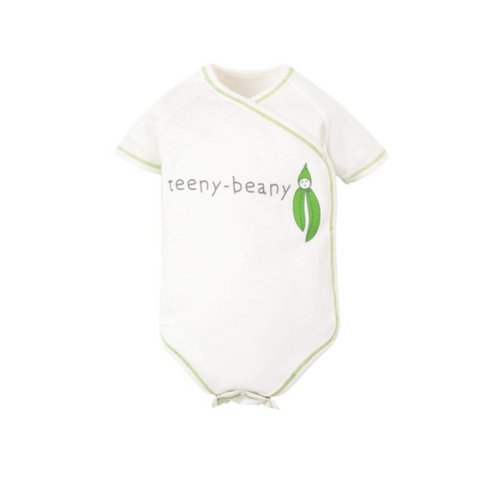 Short Sleeve Side Snap Bodysuit – Teeny Beany Print by Under the Nile