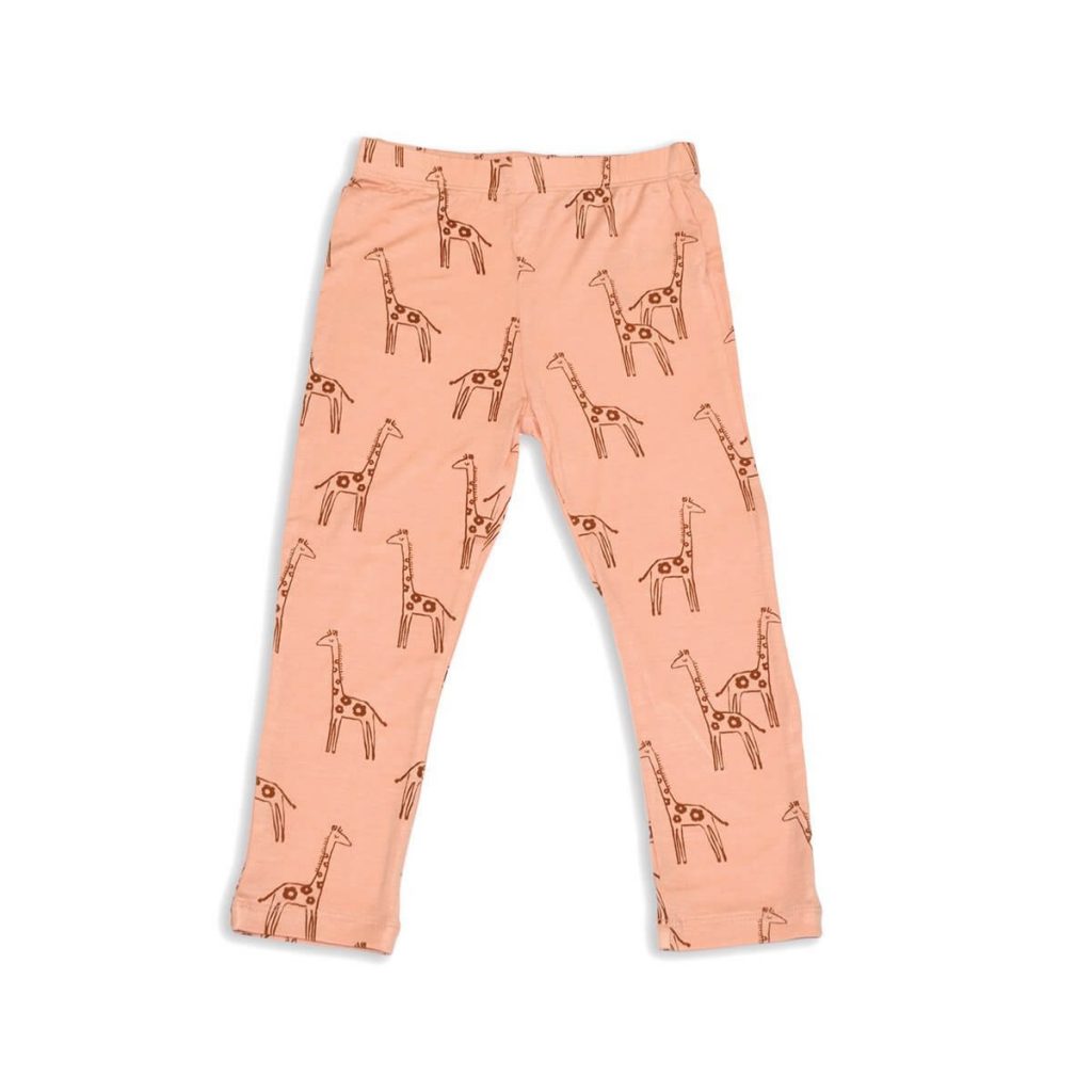 Bamboo Capri Leggings – Daisy Giraffe Print by Silkberry Baby